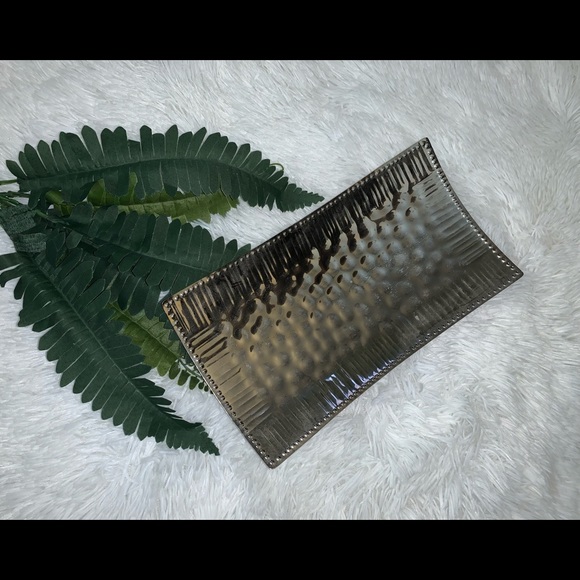 No brand listed Other - Metal hammered look decor accent tray modern theme